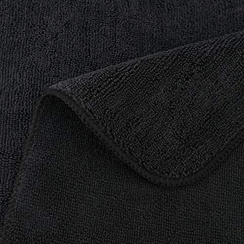 POLYTE Premium Microfiber Cleaning Towel,16 x 16 in, 12 Pack (Black) - Image 4