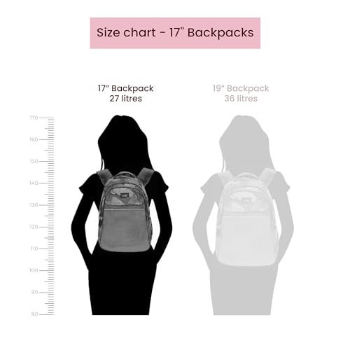 Genie Camellia 27 litres Pink School Backpack (17 inch, Water Resistant) - Image 3