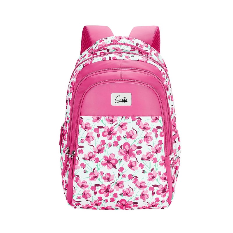 Genie Camellia 27 litres Pink School Backpack (17 inch, Water Resistant) - Image 5
