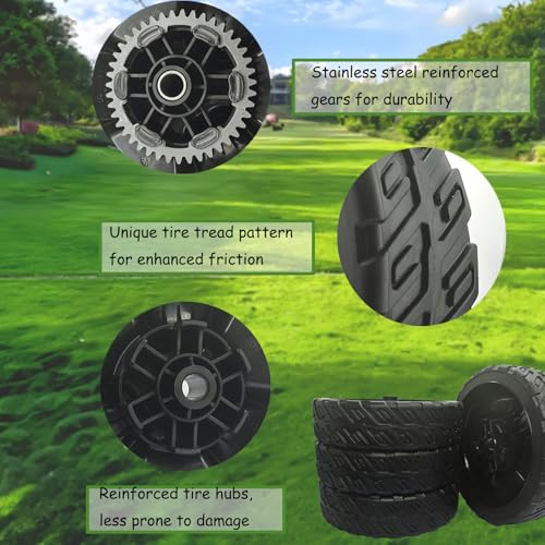 KMHGD 4 Pack Lawn Mower Wheels, Compatible With Honda HRN216 HRN216VKA HRN216VKA, HRN216VKAA Walk Behind Lawn Mower, 2 Rear Wheels 42710-VR8-N00ZA, 2 Front Drive Wheels 44710-VR8-N00ZA, 5 Years Warranty - Image 4