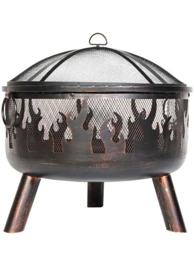 BAD AXE - Wild Embers Firepit Outdoor Fire Pit  Firebowl Wood Burner  Villa Courtyard Brazie - Image 1