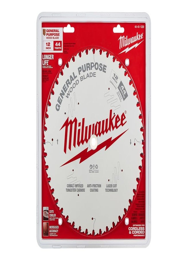 ميلواكي شفرة منشار دائري من ميلووكي، قطر الشفرة ١٢ بوصة (٤٨-٤٠-١٢٢٠) - Image 3