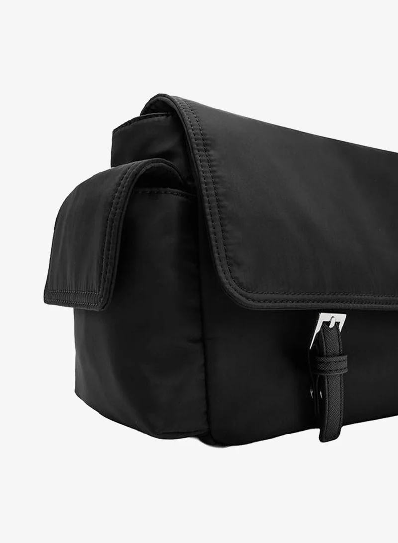 Parfois Nylon Crossbody Bag With Flap