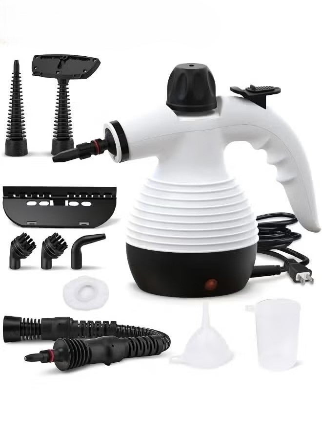 بريمو بلس منظف ​​بالبخار عالي الضغط، منظف بخار محمول صغير الحجم للمطبخ المنزلي ,منظف ​​بخار محمول باليد 1050 وات متعدد الوظائف بدرجة حرارة عالية مع 9 قطع إكسسوارات