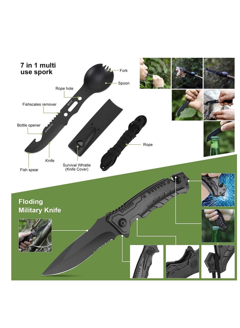 ARCOON - Survival Kit, 17 In 1, Professional Survival Gear Tool Kit, Camping Equipment, Camping Essentials - Image 1