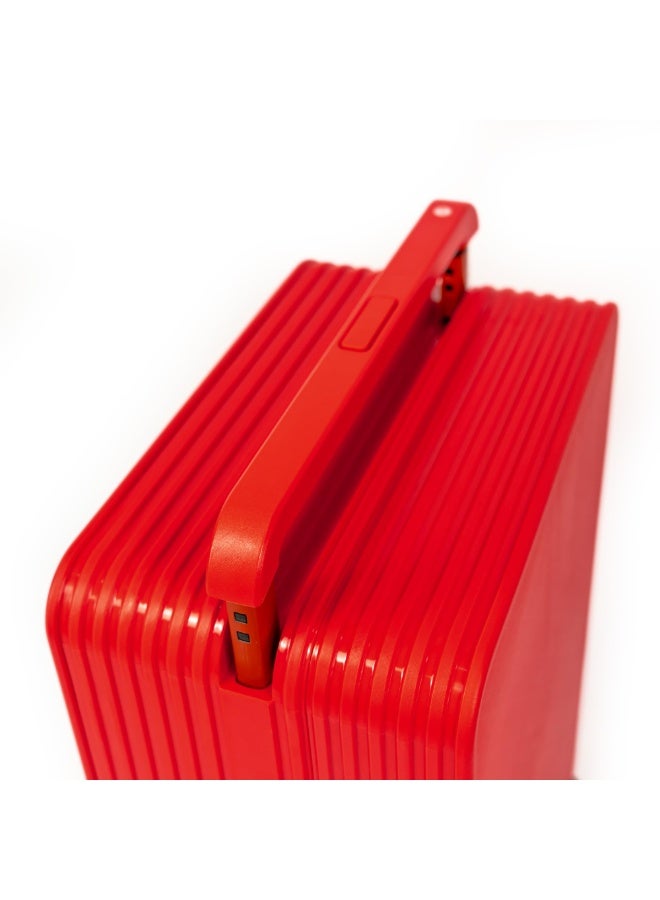 20 Inch Carry On Luggage 22x14x9 Airline Approved Lightweight PC Hard Shell Suitcases with Wheels for Travel Rolling Luggage (Red) - Image 3