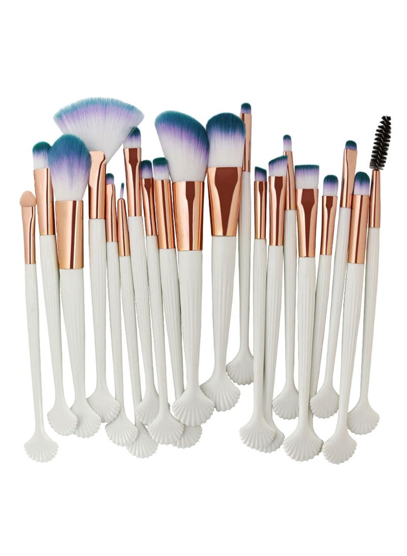 NIBEMINENT 20-Piece Shell Shape Makeup Brush Set Multicolour - Image 1