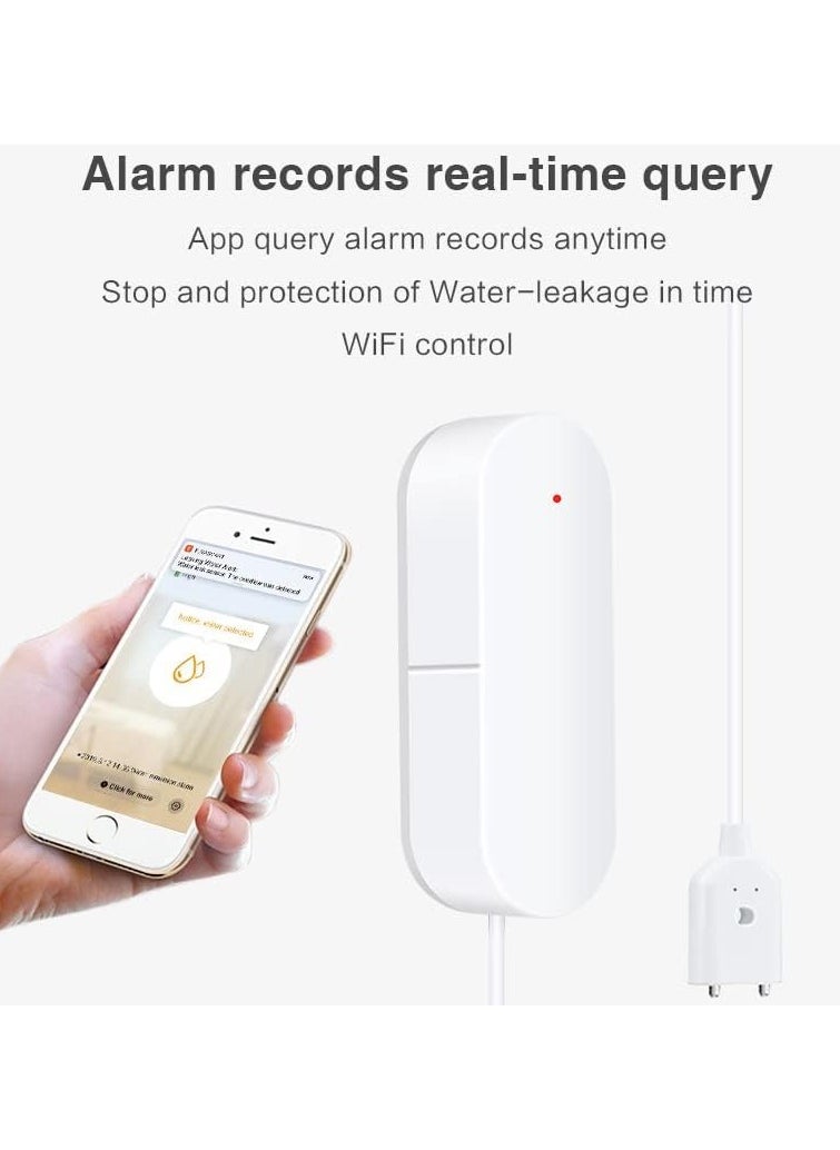 Generic - Smart Water Leakage Sensor Tuya WIFI Water Detector Flood Detector for Home Security Works with Smart Life App Push Notification for Home Security System - Image 1