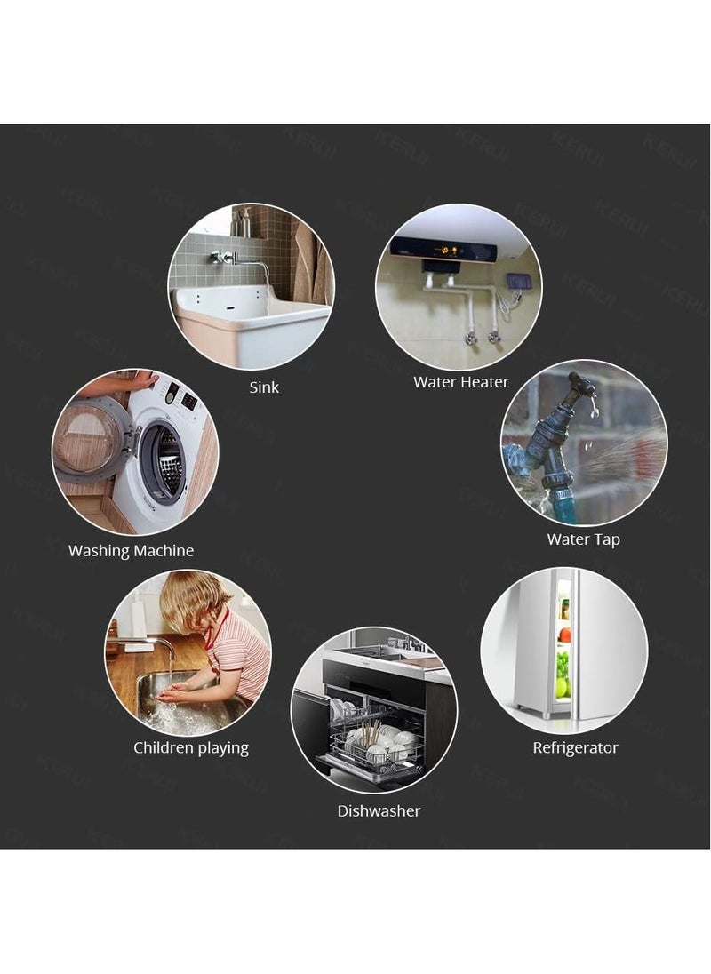 Generic - Smart Water Leakage Sensor Tuya WIFI Water Detector Flood Detector for Home Security Works with Smart Life App Push Notification for Home Security System - Image 1