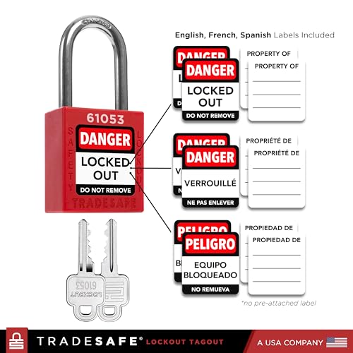 TRADESAFE Lockout Tagout Station with Loto Devices - 14 Pack Safety Lock Set, 6 Hasps, 40 Do Not Operate Tags, Lock Out Tag Out Kit Board, Lockout Safety Supply for OSHA Compliance - Image 5