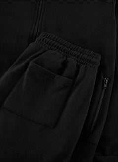 trendyol Black Regular/Normal Cut Zippered Basic Tracksuit TMNAW25EM00005  - Image 3