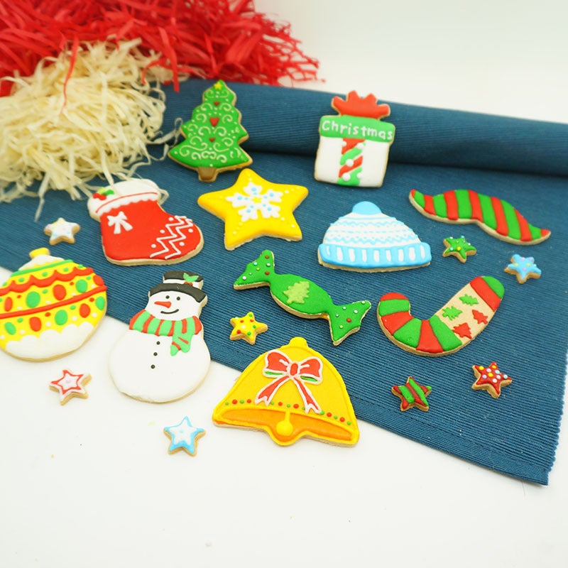 14 Piece Set Christmas Cookie Cutting Mold Suit Stainless Steel Dies Manual Pressing Mold Supplies Household Thick Baking - Image 5