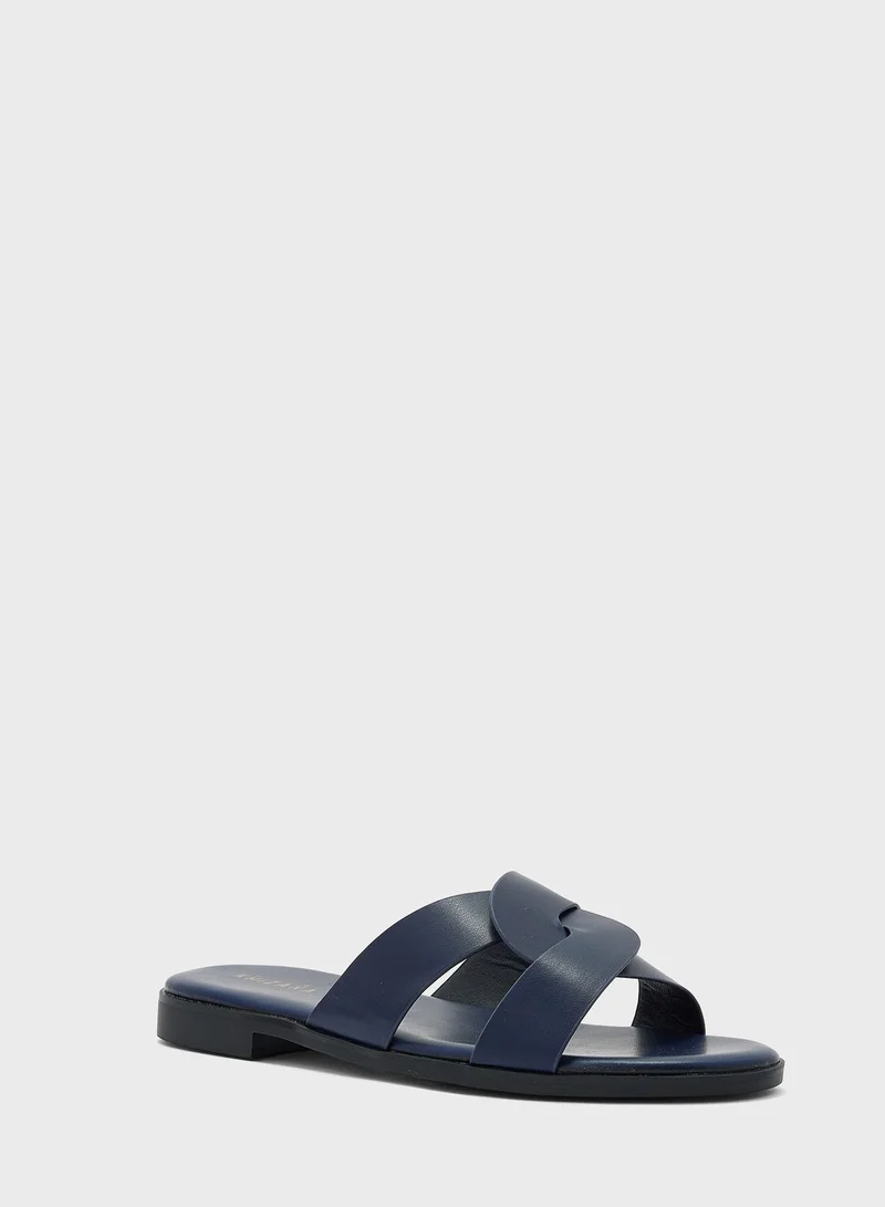 Khizana Interwoven Strap Flat Sandal