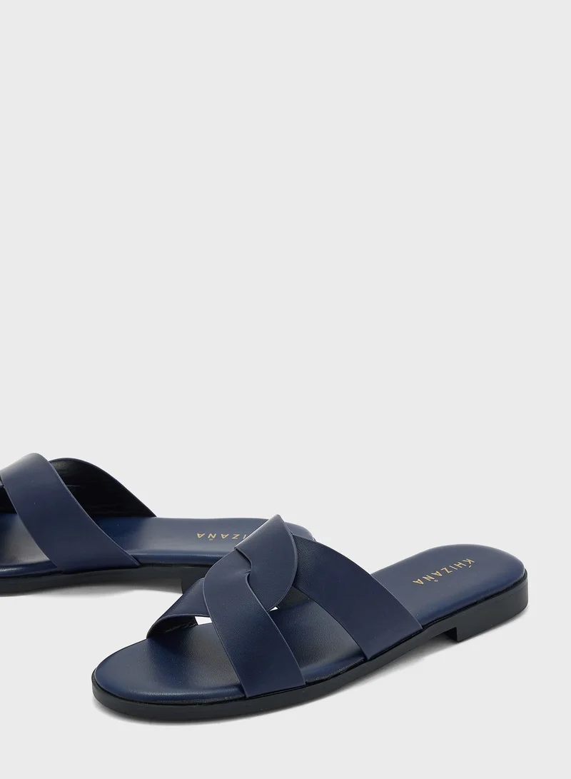 Khizana Interwoven Strap Flat Sandal
