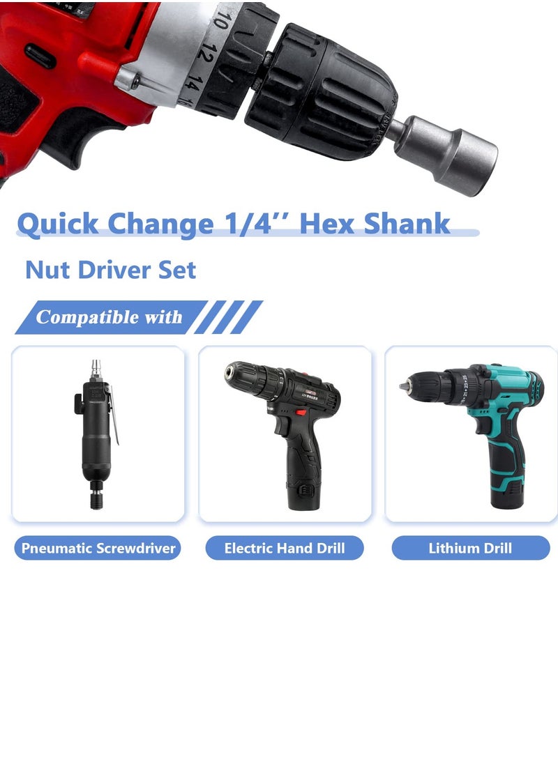 ABBASALI 3Pcs Magnetic Nut Setter Set Metric 1/4" Hex Shank Impact Nut Driver Bits Hex Nut Setters Bit Set for Impact Driver Drills (9mm)  - Image 4
