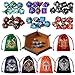 Grajar DD Dice Set with Characters Pattern Dice Pouches 42 Pcs polyhedral dice Set PU Leather and Velvet dice Tray for Dungeons and Dragons DD RPG MTG Table Games - Image 3