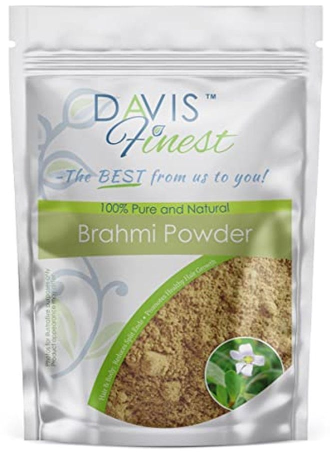 Davis Finest Brahmi Powder For Hair Growth, Natural Split Ends Repair, Thicker Fuller Stronger Hair 100G  - Image 1