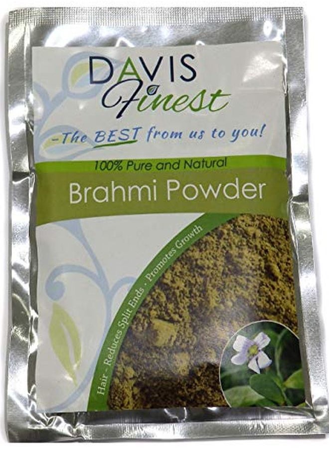 Davis Finest Brahmi Powder For Hair Growth, Natural Split Ends Repair, Thicker Fuller Stronger Hair 100G  - Image 4