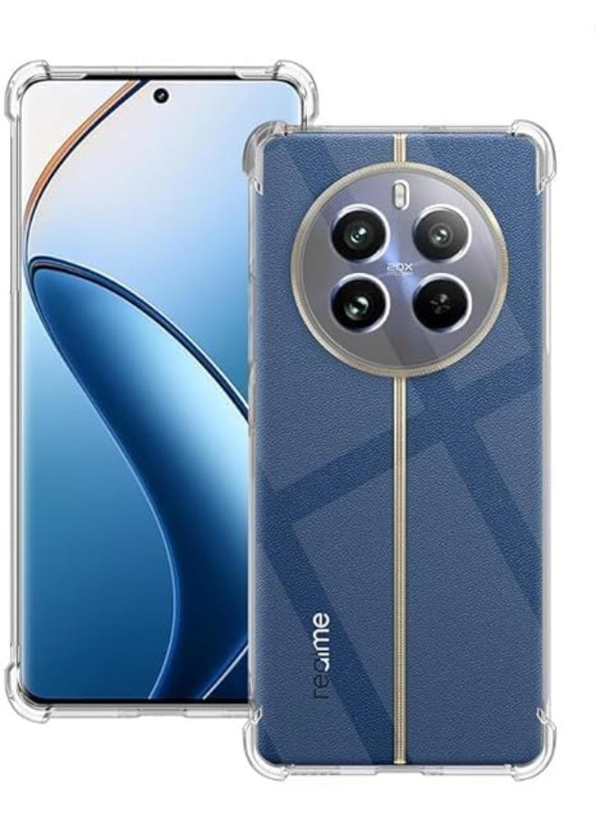 Lion Store Soft Transparent Back Case Made of Thermoplastic Polyurethane, Shock-Absorbing Side/Corner for Realme 12 4G/Realme 13 4G (Transparent) - Image 1