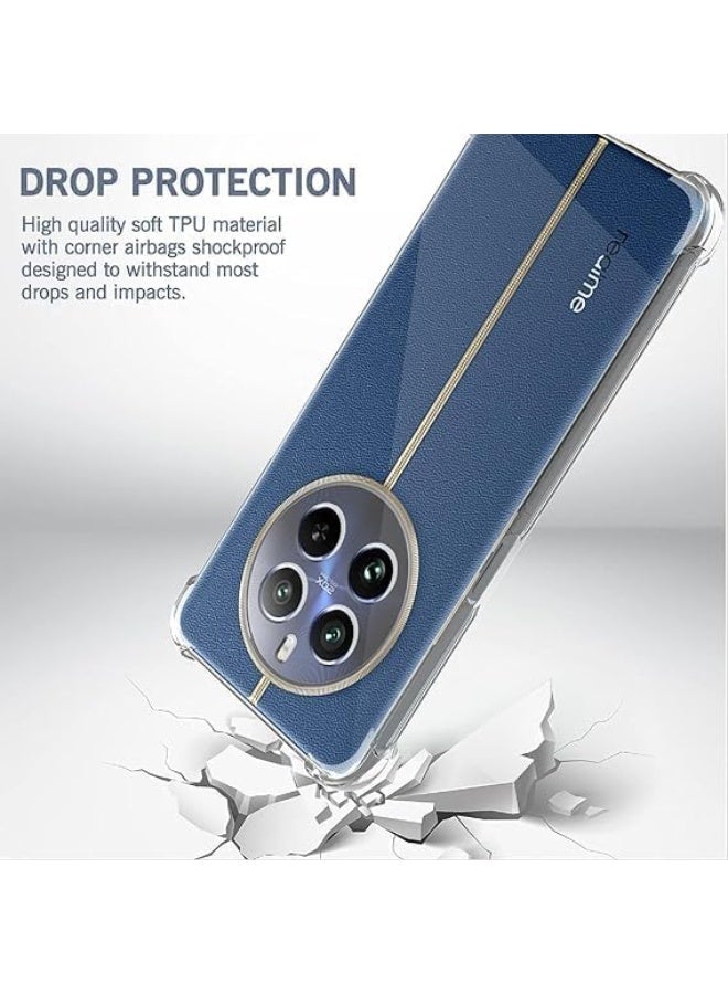 Lion Store Soft Transparent Back Case Made of Thermoplastic Polyurethane, Shock-Absorbing Side/Corner for Realme 12 4G/Realme 13 4G (Transparent) - Image 5