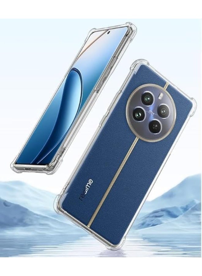 Lion Store Soft Transparent Back Case Made of Thermoplastic Polyurethane, Shock-Absorbing Side/Corner for Realme 12 4G/Realme 13 4G (Transparent) - Image 2