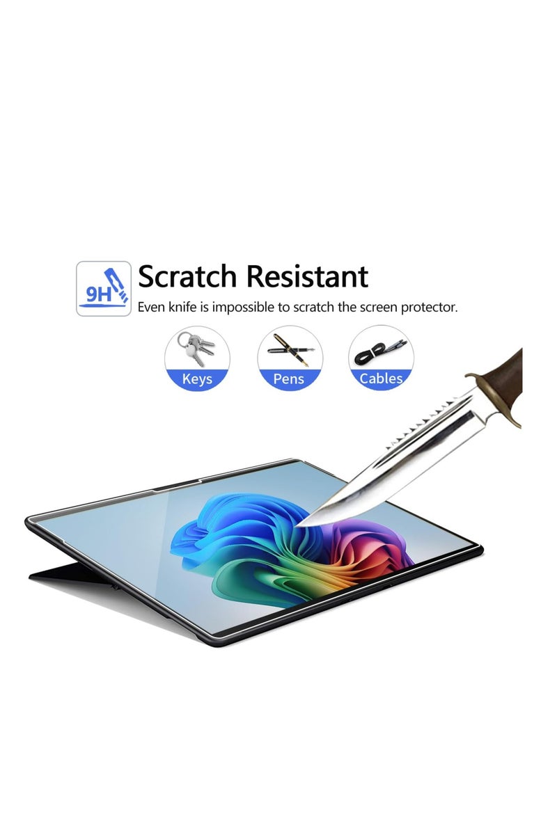 2Packs Screen Protector for 2-in-1 Surface Pro 12 Inch (2025 Release); 9H Tempered Glass Film Guard for Microsoft Surface Pro 12", Anti-Scratch & Surface Pen Supported - Image 1