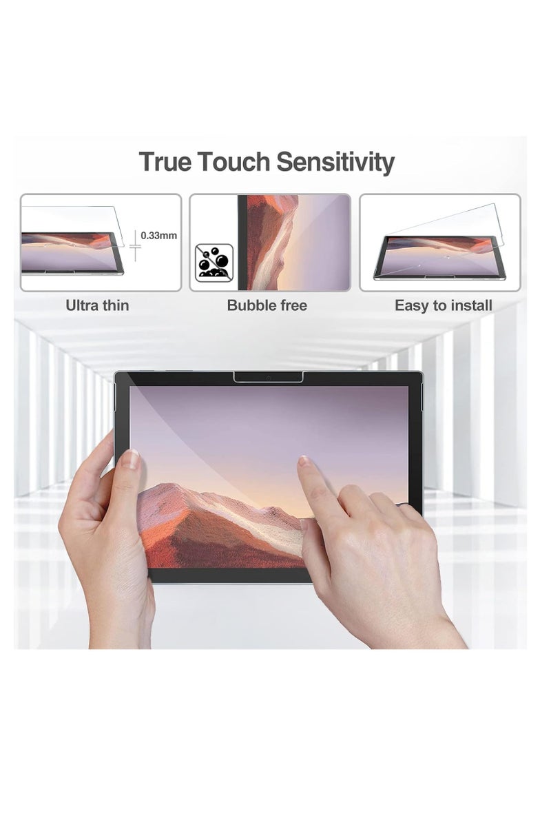 2Packs Screen Protector for 2-in-1 Surface Pro 12 Inch (2025 Release); 9H Tempered Glass Film Guard for Microsoft Surface Pro 12", Anti-Scratch & Surface Pen Supported - Image 2