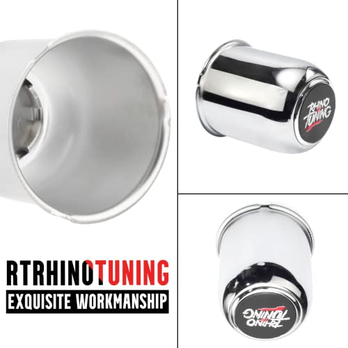 RTRHINOTUNING 3.19" Hub 3.62" H Push Through Center Caps Chrome for RV Trailer Truck Wheels Rim 4 Pieces Hub Caps - Image 5