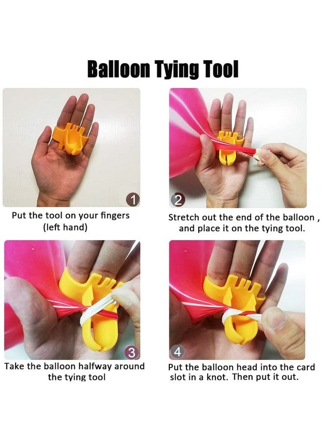 لوديو أداة ربط البالونات، 4 قطع، أداة ربط بالونات الحفلات، صانع عقدة البالونات، مساعد الحفلات لأعياد الميلاد وحفلات الزفاف والذكرى السنوية وحفلات التخرج - Image 5