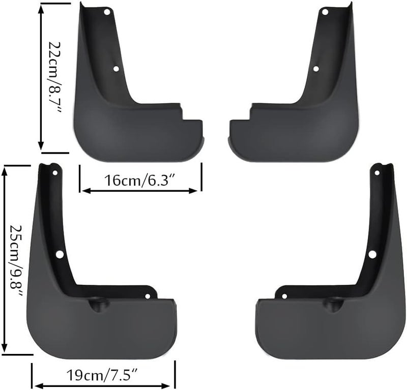 QASULER Molded Car Mud Flaps for Kia Rio YB X-Line KX Cross - Image 2