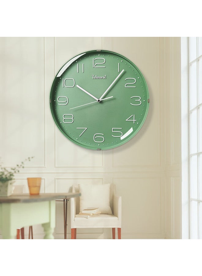 Telesonic Wall Clock, 12-inch Minimalist Style, Home Living Room Decorative Quartz Clock, Bedroom Timepiece, 30cm - Image 2