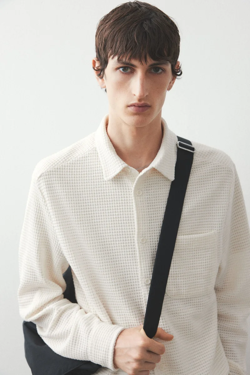 H&M Regular Fit Waffled shirt
