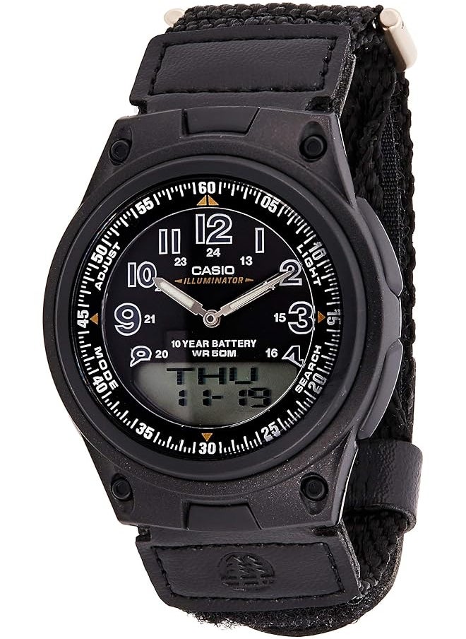 CASIO - Aw 80V 1B For Men Analog Digital Casual Watch - Image 1