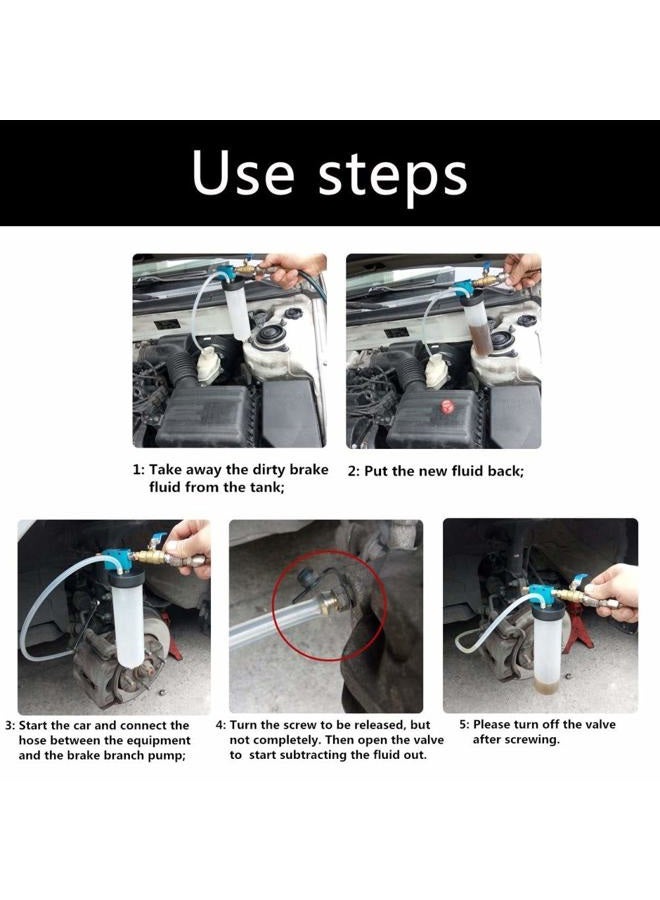 DEDC Universal Auto Brake Fluid Extractor, Power Steering Oil Change Replacement Tool, Brake and Clutch Fluid Drained Bleeder Tool Equipment Kit for Car Motorcycle - Image 4