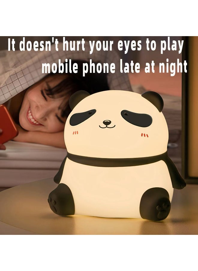 Children's Night Light Sleep Companion Tap Light Healing Panda Silicone Light LED Touch Control Light - Image 4