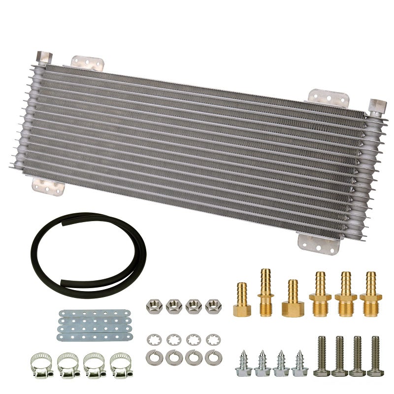 LPD47391 40k Transmission Oil Cooler Kit Low Pressure Drop Trans Cooler Compatible with Heavy Duty 40000 GVW Max Includes Mounting Hardware