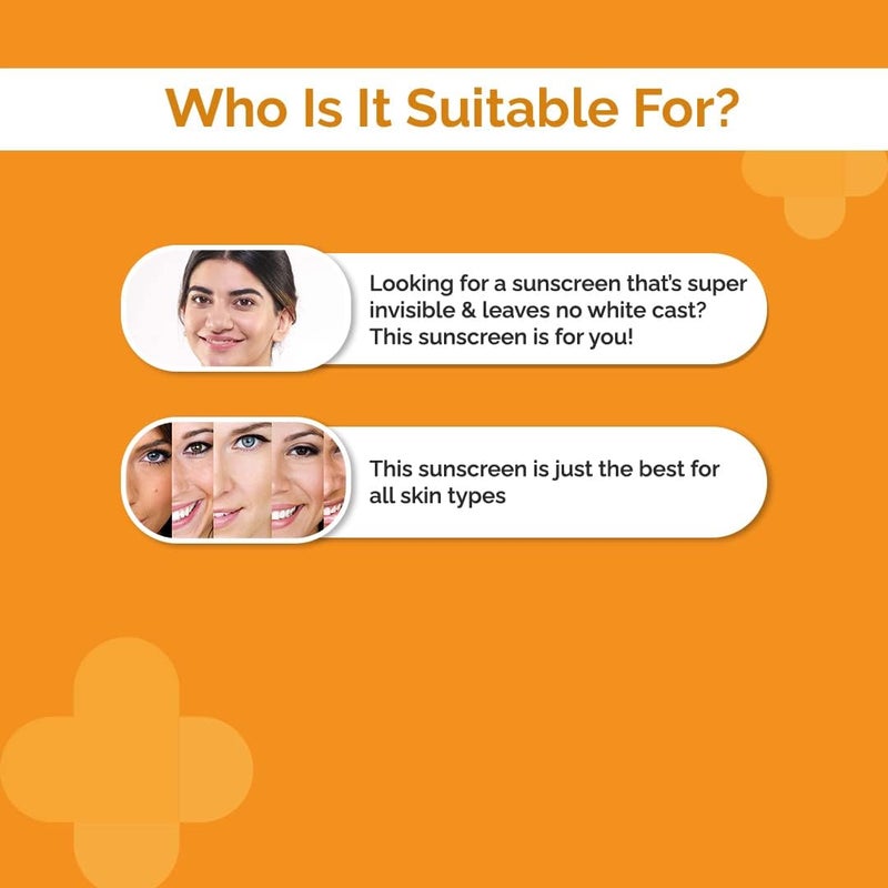 THE derma Co DERMA CO 1% HYALURONIC SUNSCREEN GEL SPF50 INVISIBLE 50G - Image 4