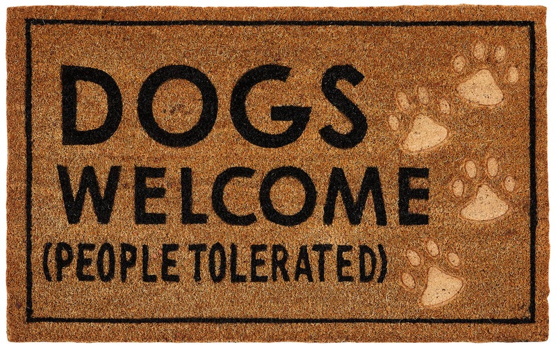 Mud Pie Dogs Welcome Door Mat Coir Doormat