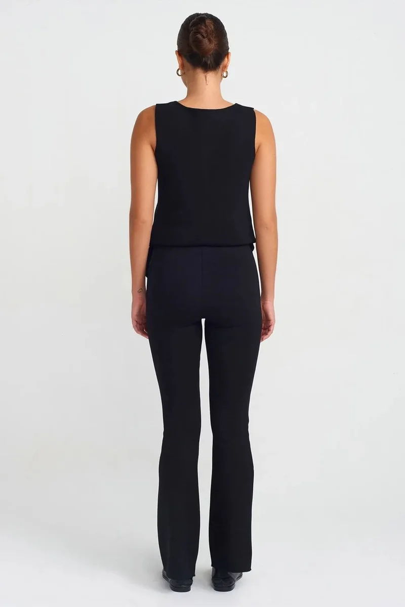 Dilvin Black DILVIN High-Waist Flare Leggings for Women | Best Price UAE