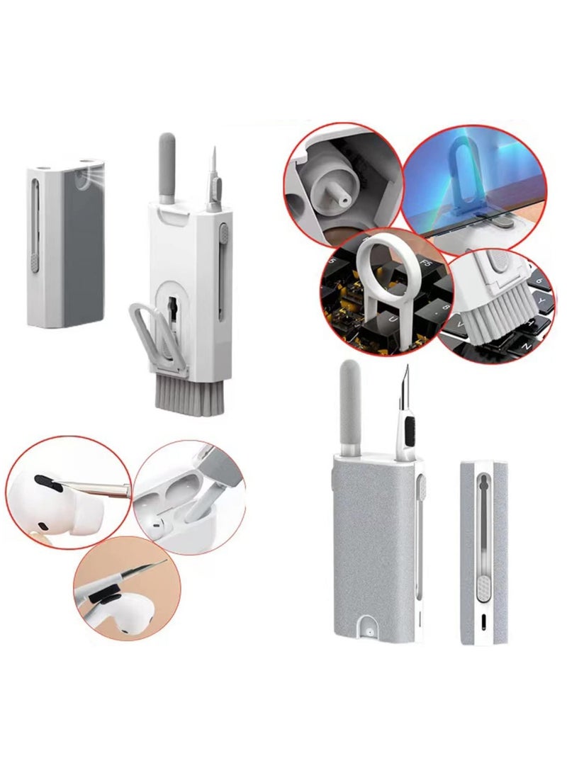 ELTRAZONE 8 in 1 Electronic Cleaner kit，Laptop Screen Keyboard Cleaner Kit, Brush Tool for Tablet, Computer, PC Monitor,TV Camera Lens ，Mobile Phone Holder. (White) - Image 5