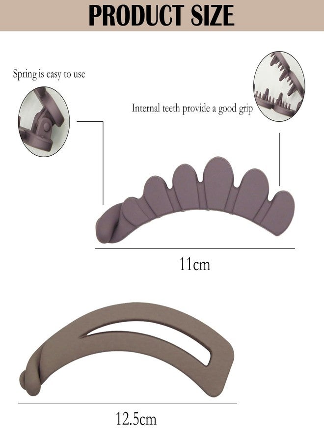 CYUXING 6Pcs Ladies Banana Hairpins, Exquisite Small Banana Clips Supplies for Thin Hair, Stylish Matte Ponytail Clips for Women Good Size Ease of Use Suitable for All Hair Types - Image 2