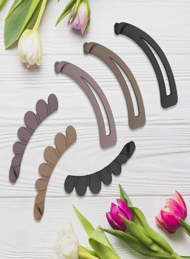 CYUXING 6Pcs Ladies Banana Hairpins, Exquisite Small Banana Clips Supplies for Thin Hair, Stylish Matte Ponytail Clips for Women Good Size Ease of Use Suitable for All Hair Types - Image 4