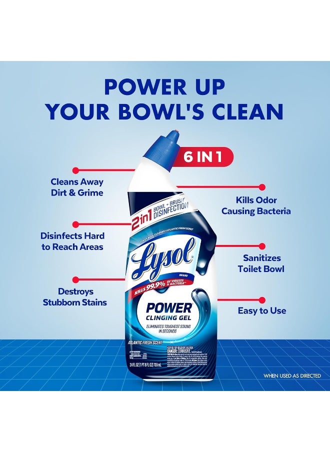 Lysol - Lysol Power Toilet Bowl Cleaner, 48oz, 4 x 2- Packs - 24 oz(709 mL) EACH - Image 1