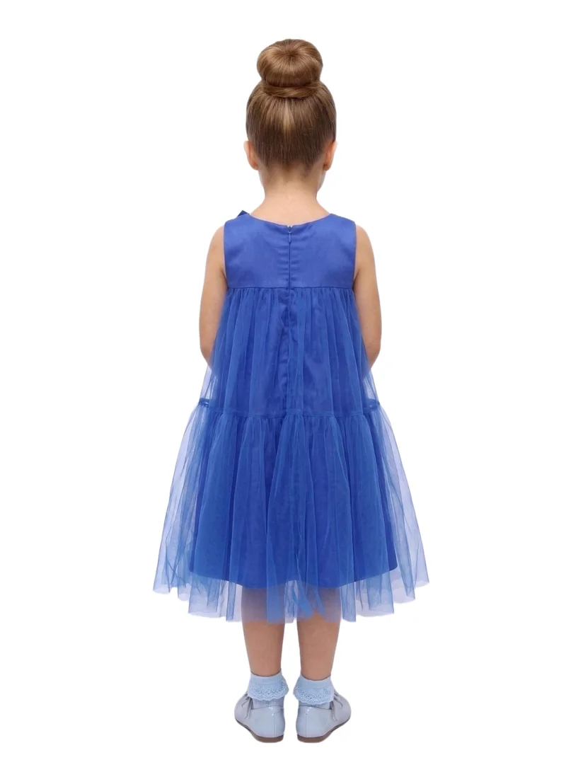 Bidani  One-Shoulder Royal Blue Tulle Party Dress for Women | Best Price UAE