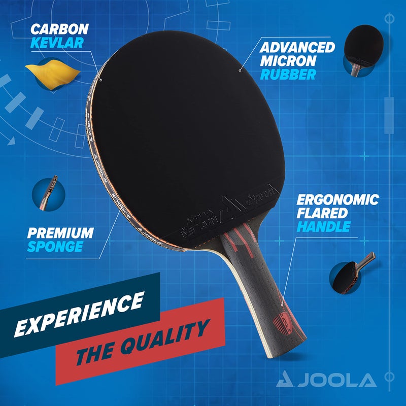 JOOLA Infinity Overdrive - Professional Performance Ping Pong Paddle with Carbon Kevlar Technology - Black Rubber on Both Sides - Competition Table Tennis Racket for Advanced Training - Extreme Speed - Image 3