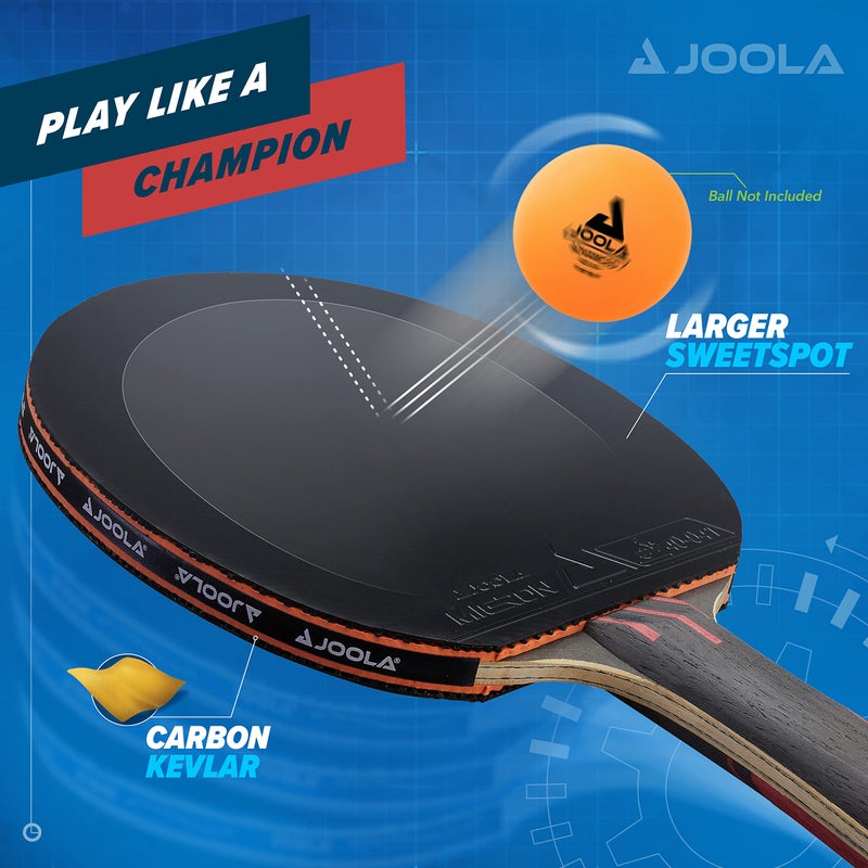 JOOLA Infinity Overdrive - Professional Performance Ping Pong Paddle with Carbon Kevlar Technology - Black Rubber on Both Sides - Competition Table Tennis Racket for Advanced Training - Extreme Speed - Image 4