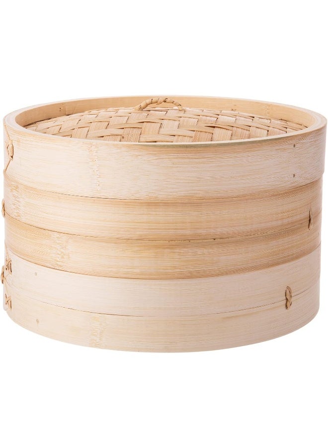 AKDC Round Steamer 30Cm X 30Cm X 15Cm Bamboo Brown - Image 3