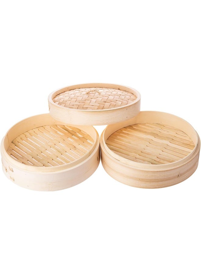 AKDC Round Steamer 30Cm X 30Cm X 15Cm Bamboo Brown - Image 2