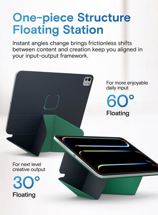 MOFT حافظة ديناميكية لجهاز iPad Mini 7 (A17 Pro 2024)/Mini 6 2021، 8.3 بوصة، حافظة مغناطيسية رفيعة مع 20+ زاوية عرض، استيقاظ/نوم تلقائي، رفيعة للغاية، أسمنت x ياقوت - Image 4
