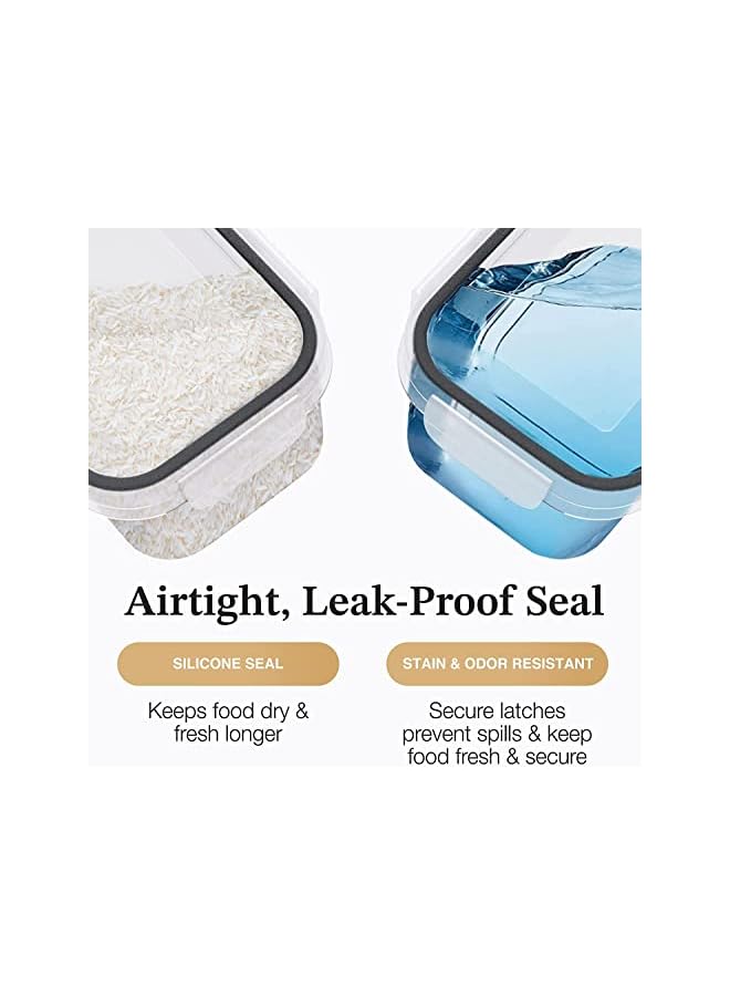 IAF Food Storage Containers | 24pcs Airtight Stackable Plastic Kitchen Containers & Storage Set | BPA Free Dishwasher, Microwave & Freezer Safe - Image 4